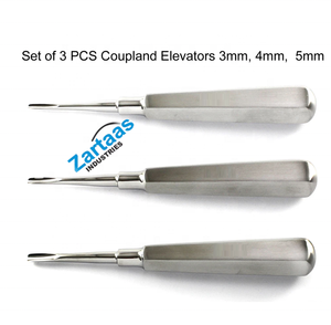 Stainless Steel Dental Tooth Root Elevator Coupland Set 3mm 4mm 5mm