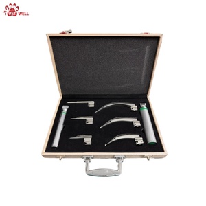 High-Performance Veterinary Fiber Optic Laryngoscope Set