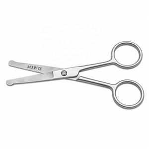 Beauty Makeup Curved Sharp Eco-friendly Stainless Steel Silver Pointed Right-Handed Durable Nose & Ear Hair Cuticle Scissors
