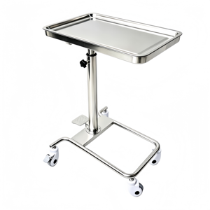 Foot Operated Mobile Mayo Instrument Tray Nursing Table