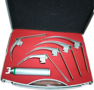Fiber Optic LED Laryngoscope Set 5 Blades CE Certified