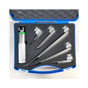 Stainless Steel Animal LED Fiber Optic Laryngoscope Set