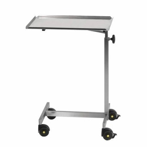 Foldable 4-Wheel Mayo Trolley Stainless Steel