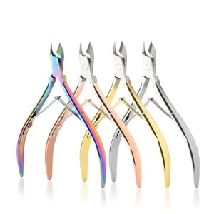 Four Colors 16 Jaw Rose Gold Nail Cuticle Trimmer Double Springs